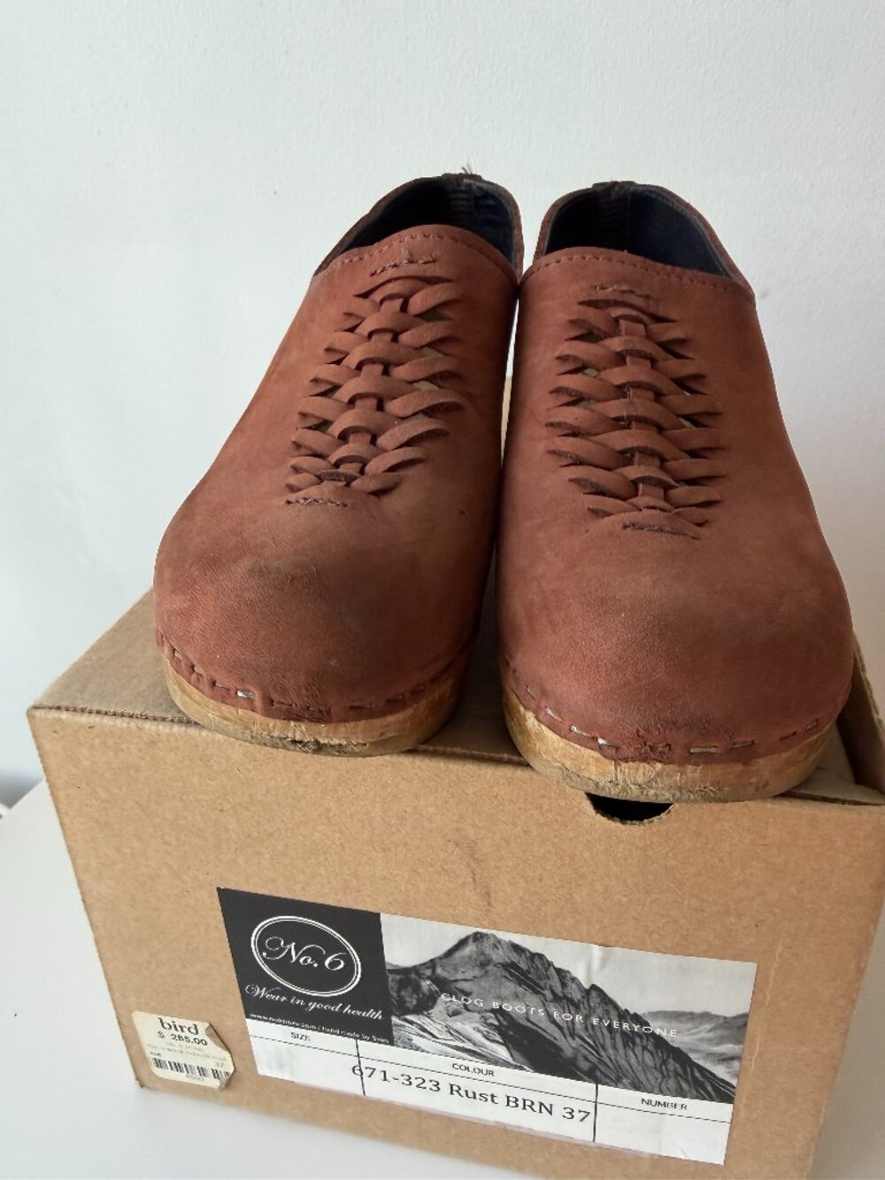 No6 Clog Shoes in Rust / Size 37
